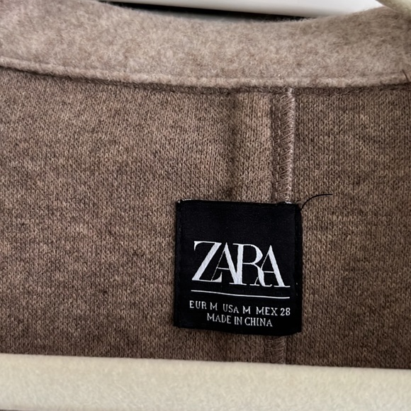 Zara tan long line coat size medium - Picture 2 of 5